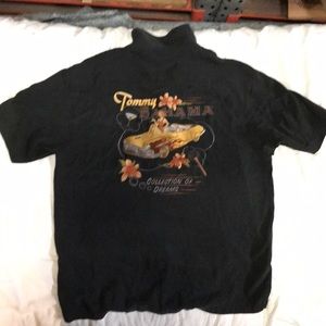 Tommy Bahama 100%silk embroidered shirt